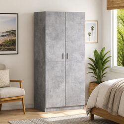 Storage Cabinet Grey 80x52x180 cm Engineered Wood Wardrobe