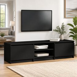 Elegant Black TV Cabinet for Modern Living Spaces