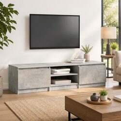 Storage Unit TV Cabinet Grey 140x40x35.5 cm