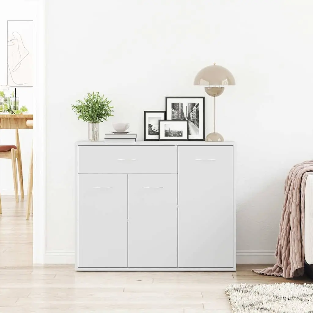 Sideboard White Engineered Wood Storage Cabinet 88x30x70 cm