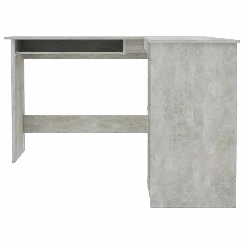 L-Shaped Corner Desk Ergonomic Sliding Keyboard Tray 120W x 140D x 75H cm Grey