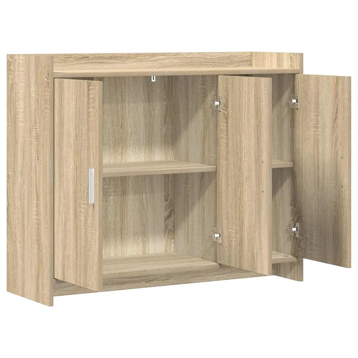 Sideboard Storage Cabinet Brown Engineered Wood 98.5 x 33 x 80 cm Dining Room