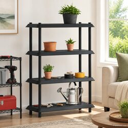 4-Tier Shelving Unit – Durable Indoor Outdoor Storage