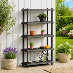 Anthracite 5-Tier Storage Rack 100 x 40 x 177 cm