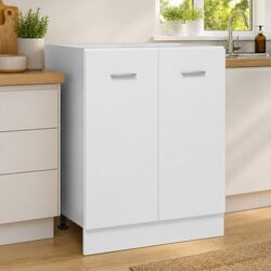 White Kitchen Bottom Cabinet with Internal Shelves 60x46x81.5cm