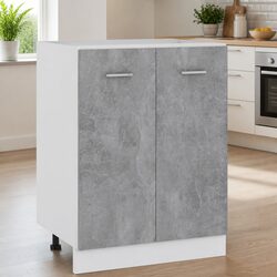 Engineered Wood Grey Kitchen Cabinet with Two Doors