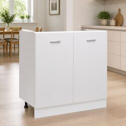 Engineered Wood Sink Bottom Cabinet 80cm in White
