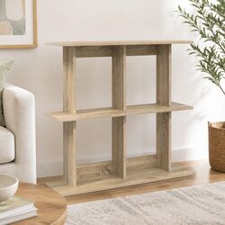 Wall-Mounted Brown Shelf - Engineered Wood Unit 100cm