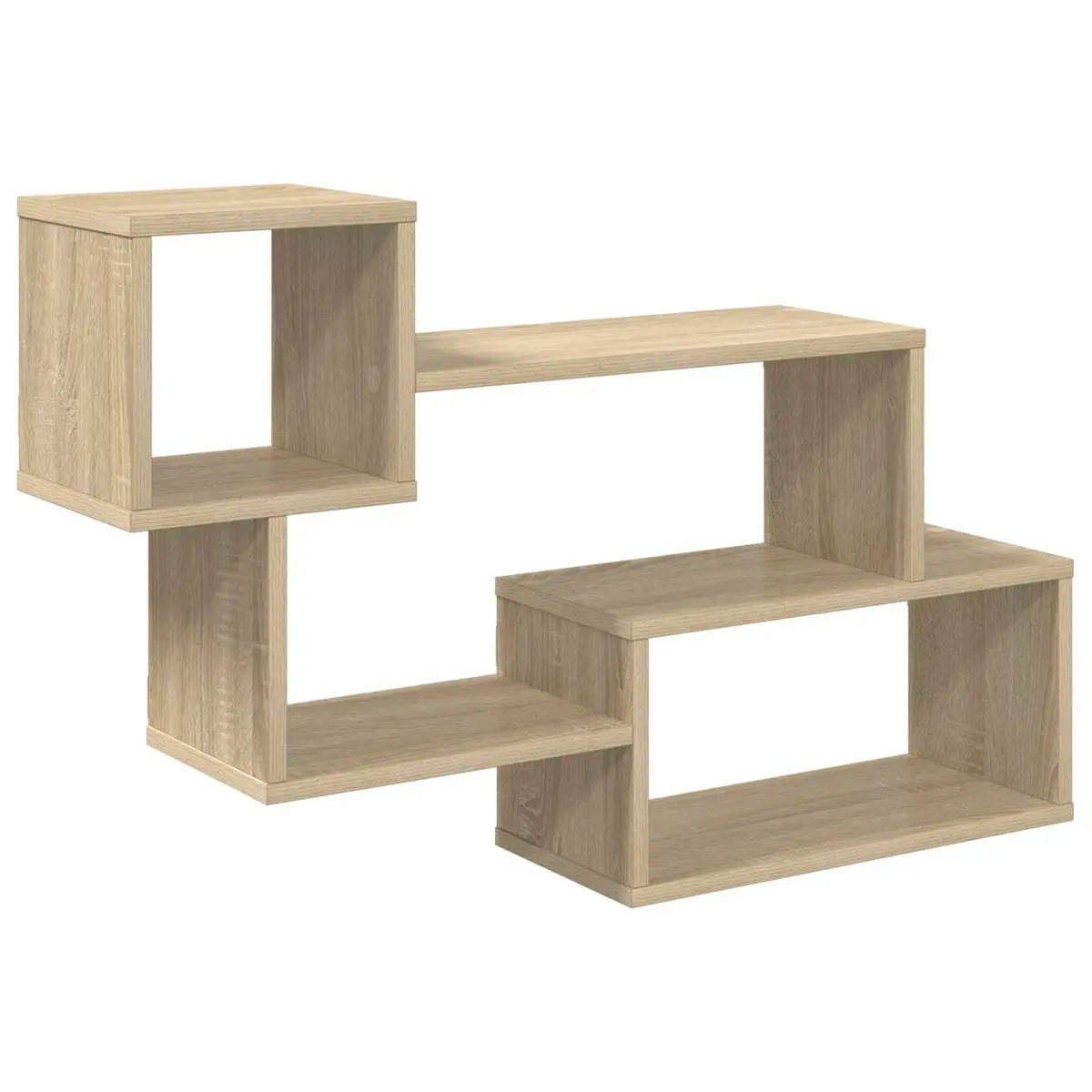 Floating Wall Shelf Brown Sonoma Oak 87x20x55cm Modern Storage Organizer