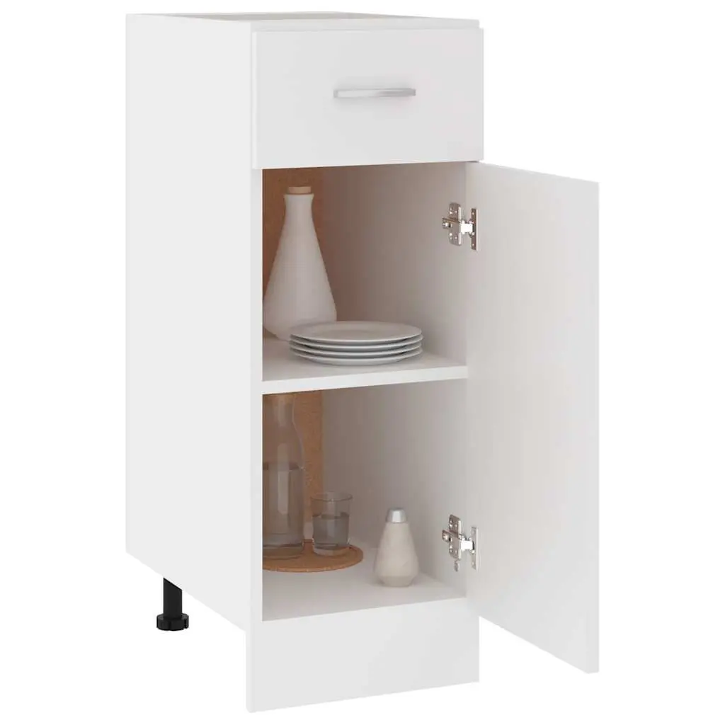 Drawer Cabinet Organiser Compact 30x46x81.5cm White Modern