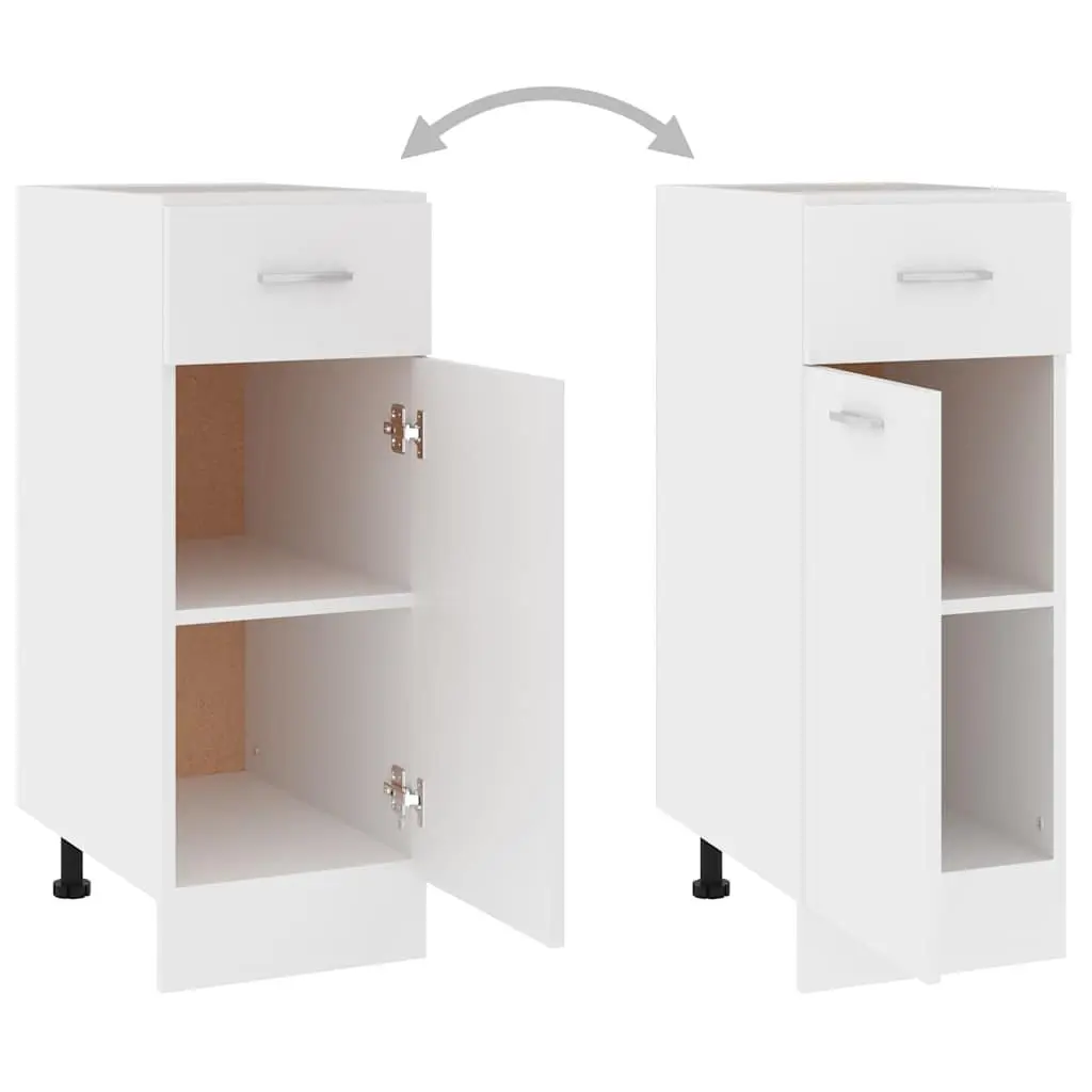Drawer Cabinet Organiser Compact 30x46x81.5cm White Modern
