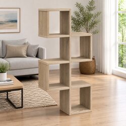 Wall-Mounted Storage Display Shelf in Sonoma Oak 76cm