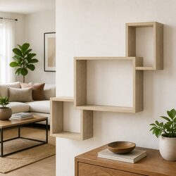 Wall-Mounted Storage Shelf in Sonoma Oak Brown