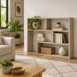 Wall-Mounted Storage Shelf in Sonoma Oak Brown
