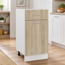 Stylish Brown Engineered Wood Kitchen Drawer Cabinet