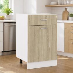 Engineered Wood Kitchen Drawer Bottom Cabinet with Shelves