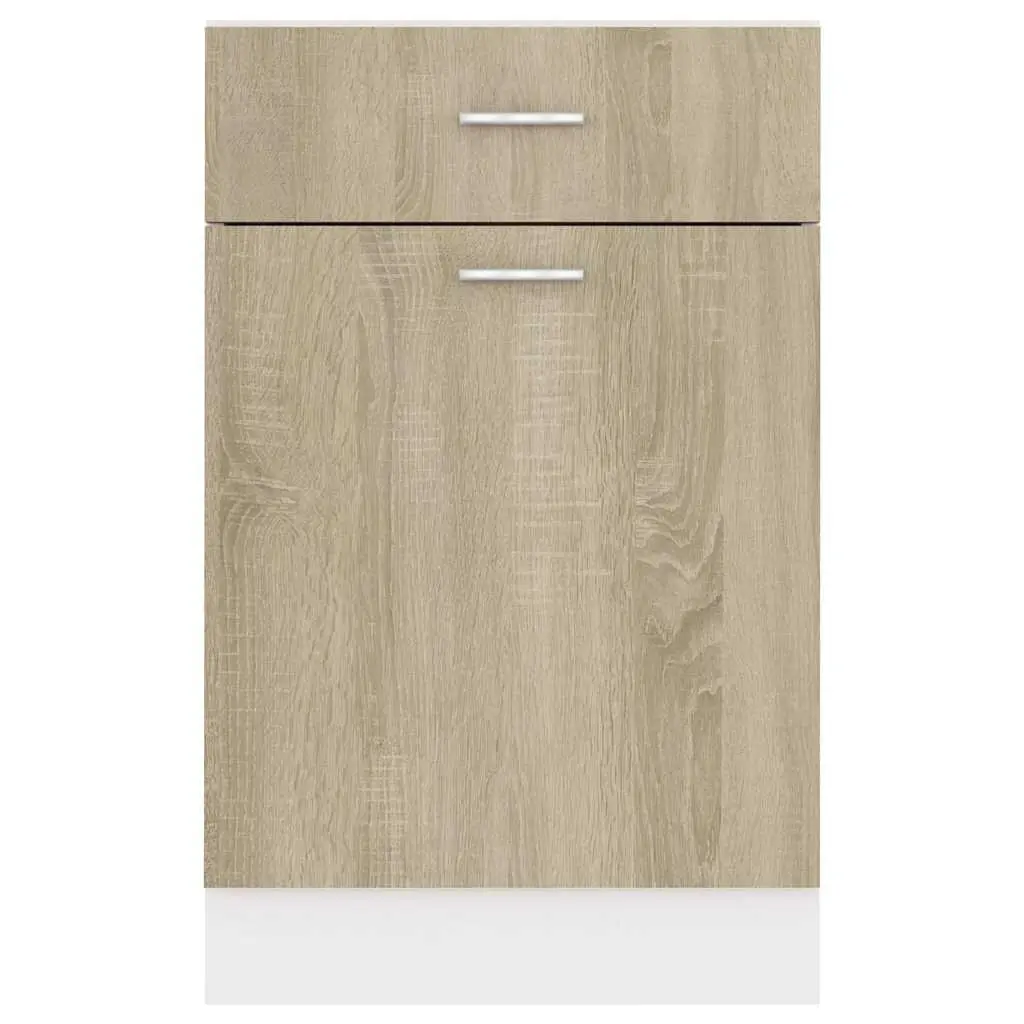 Kitchen Cabinet Compact Storage Brown Engineered Wood 50 x 46 x 81.5 cm