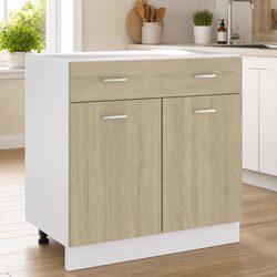 Kitchen Cabinet Drawer Bottom Storage Organizer in Brown