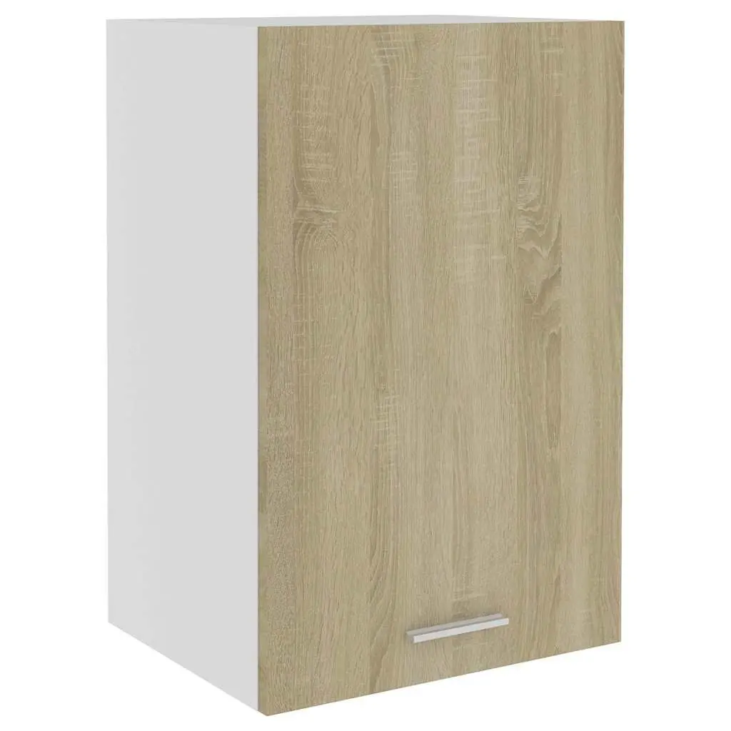 Hanging Kitchen Cabinet Organiser Brown 2 Shelves 1 Door 39.5 x 31 x 60 cm