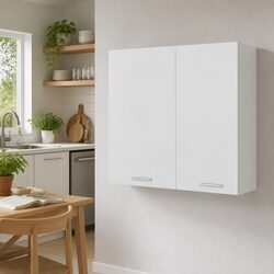 Hanging Storage Cabinet for Kitchen in White 80x31x60cm