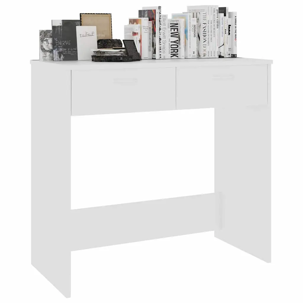 Engineered Wood Desk Compact 80x40x75 cm White