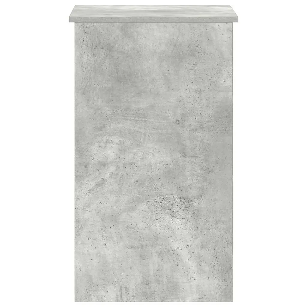 90cm Concrete Grey Office Desk in Engineered Wood
