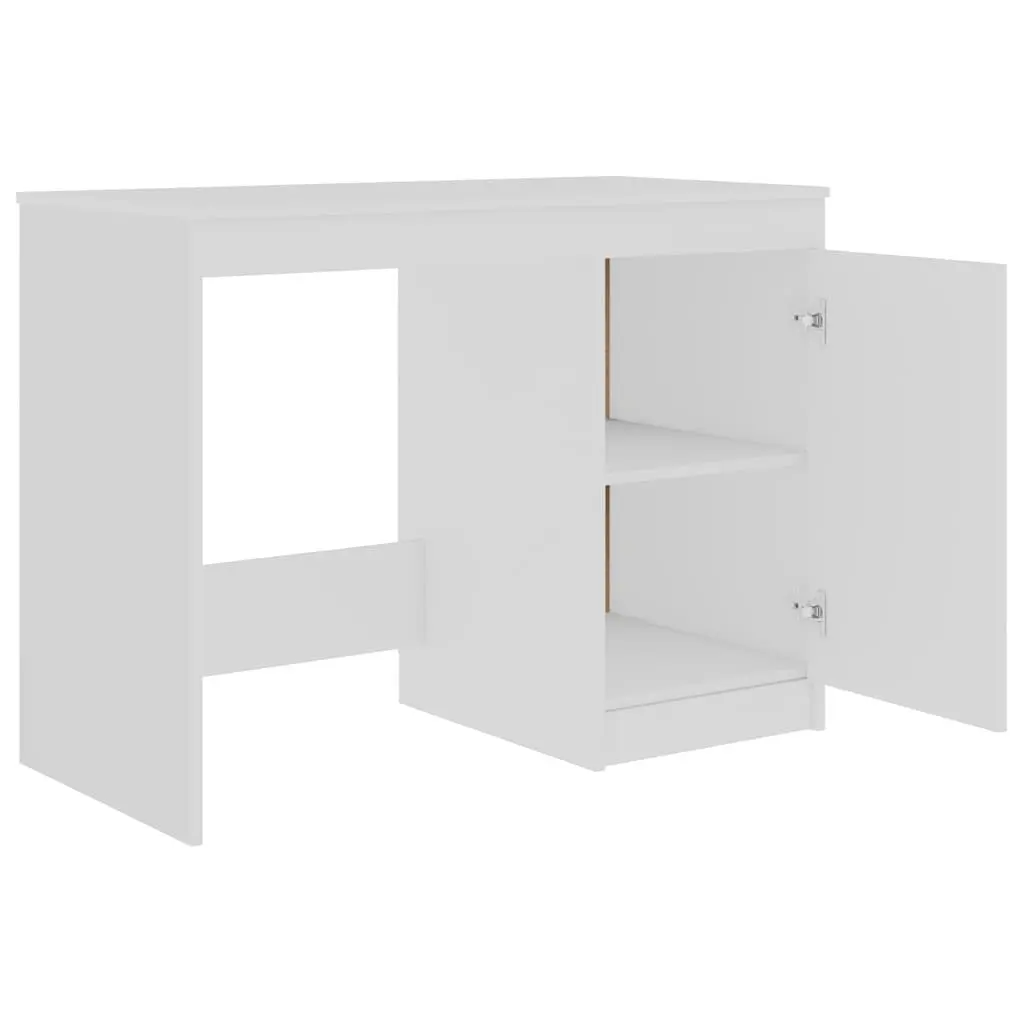 Office Desk with Storage Cabinet Modern 100x50x76 cm White