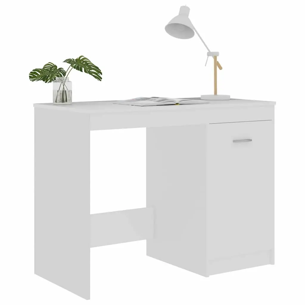 Office Desk with Storage Cabinet Modern 100x50x76 cm White