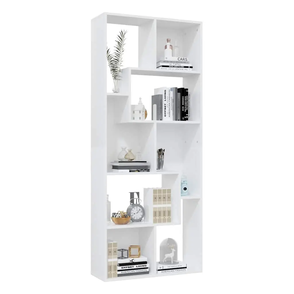 Book Cabinet Engineered Wood Spacious White 67x24x161 cm