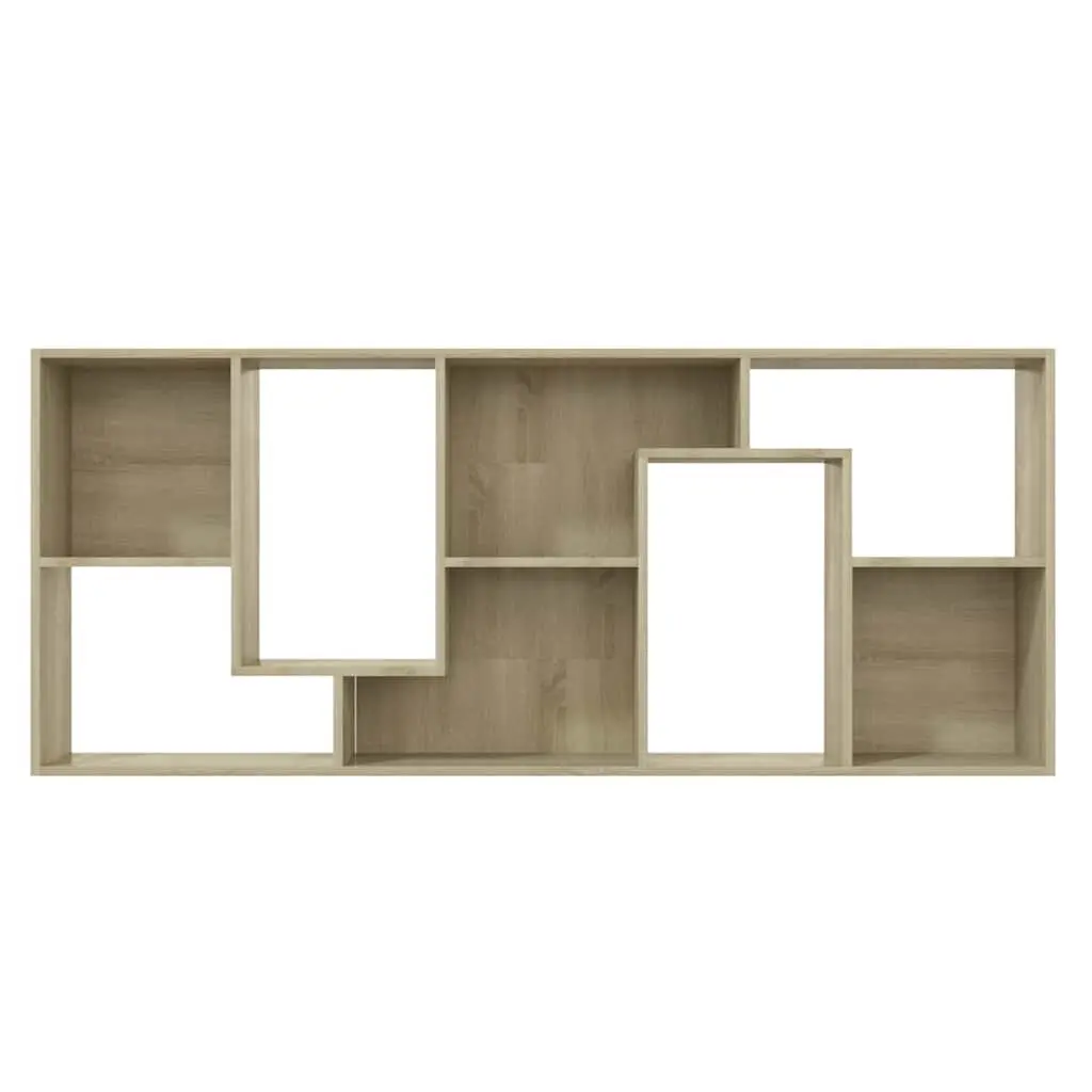 Bookshelf Spacious Storage Engineered Wood 67L x 24W x 161H cm Brown Sonoma Oak