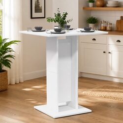 60x60x75 cm Engineered Wood Bistro Table in White