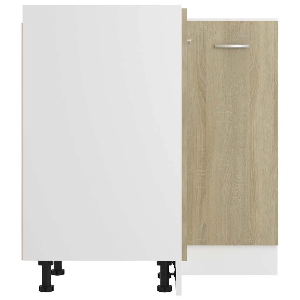 Corner Bottom Cabinet Kitchen Storage Cupboard Brown Engineered Wood 75.5x81.5