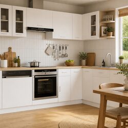 Wall-Mounted Glass Cabinet in White - 60x31x60cm Dimensions