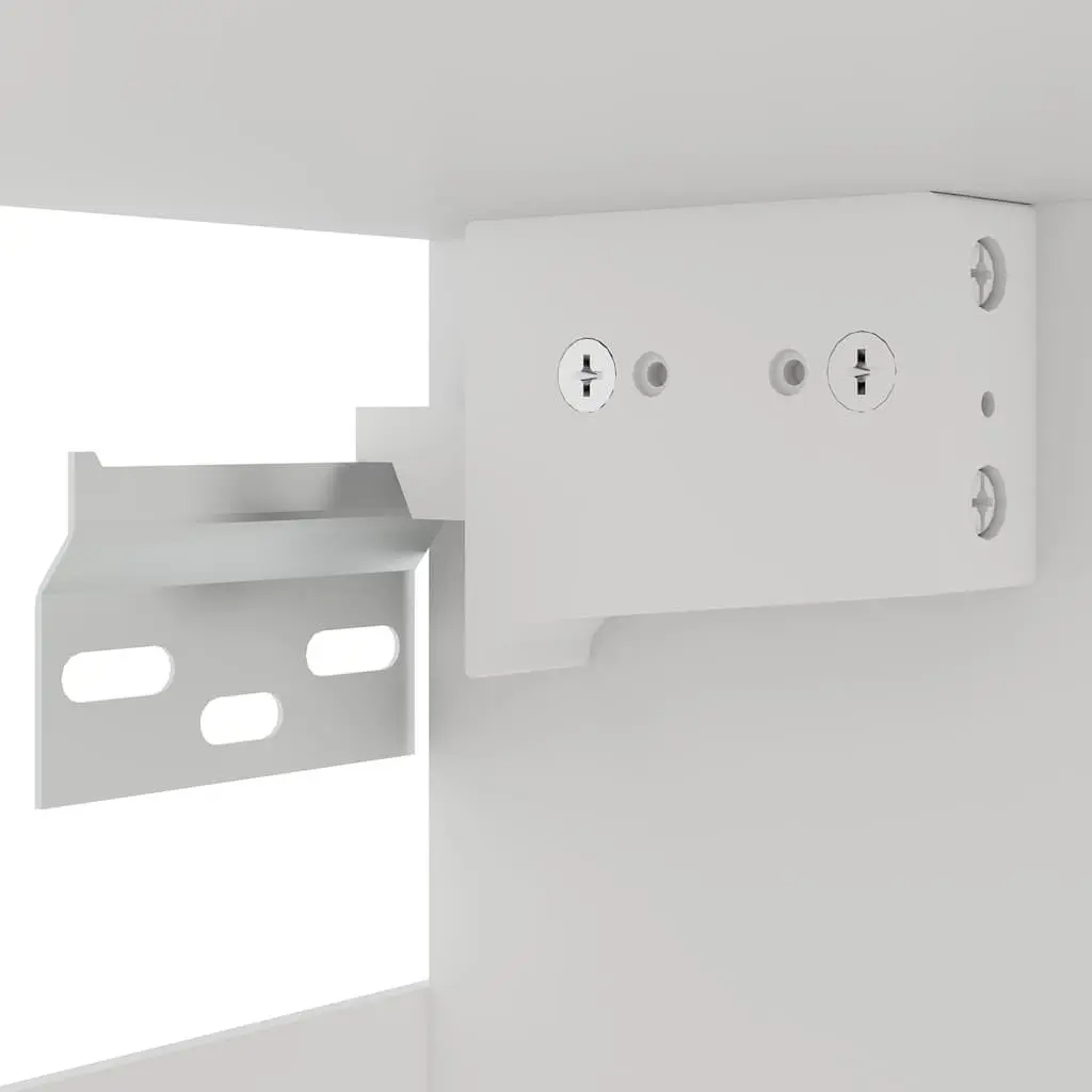 Hanging Glass Cabinet Space-Saving Wall-Mounted Storage 60x31x60cm White