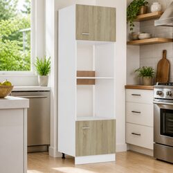Engineered Wood Microwave Cabinet in Sonoma Oak