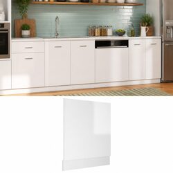 High Gloss White Engineered Wood Dishwasher Panel