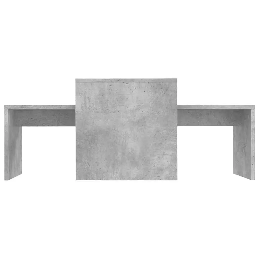 Coffee Table Set Grey Nesting Tables Engineered Wood Living Room Accent