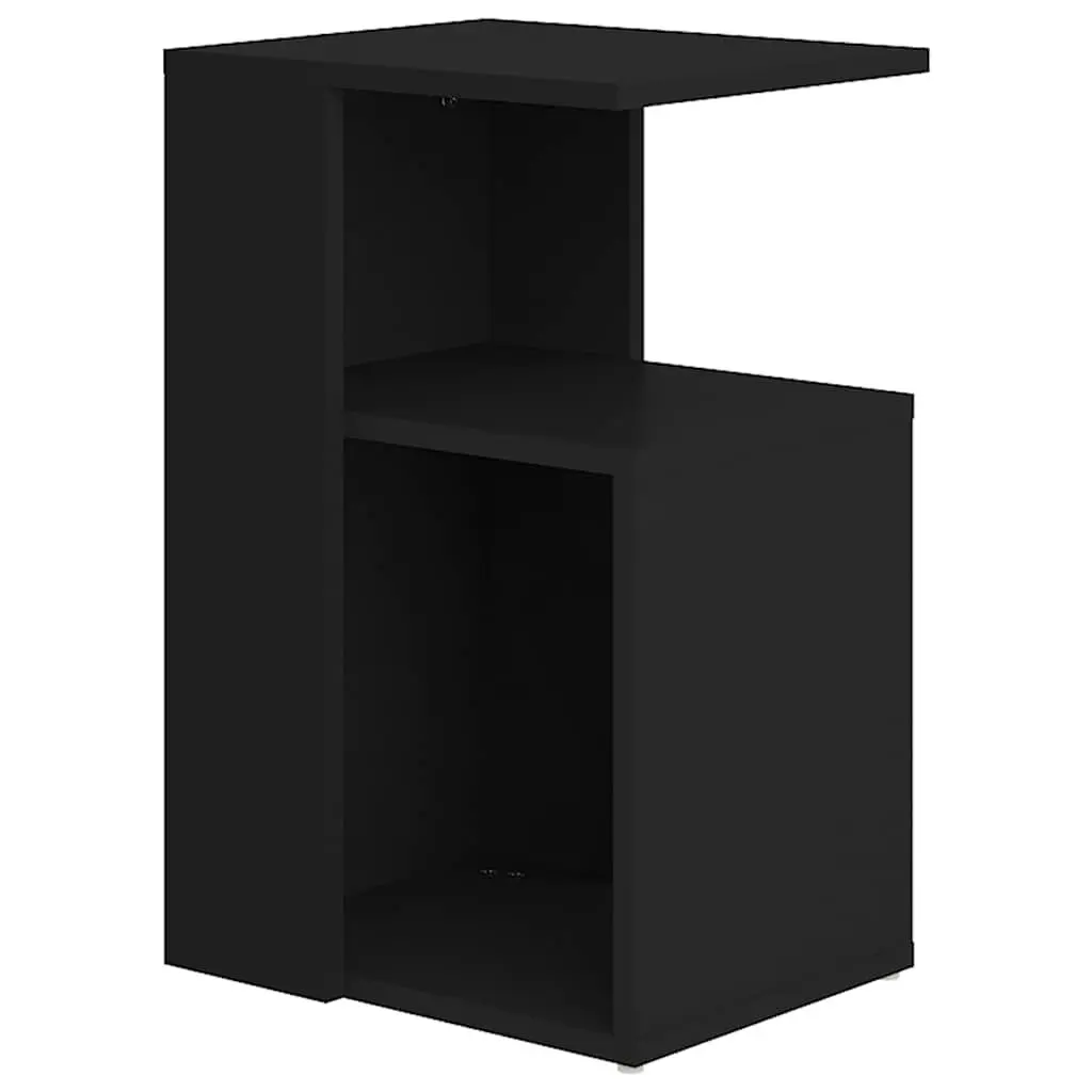 End Table Storage Black Modern Side Table 36 x 30 x 56 cm