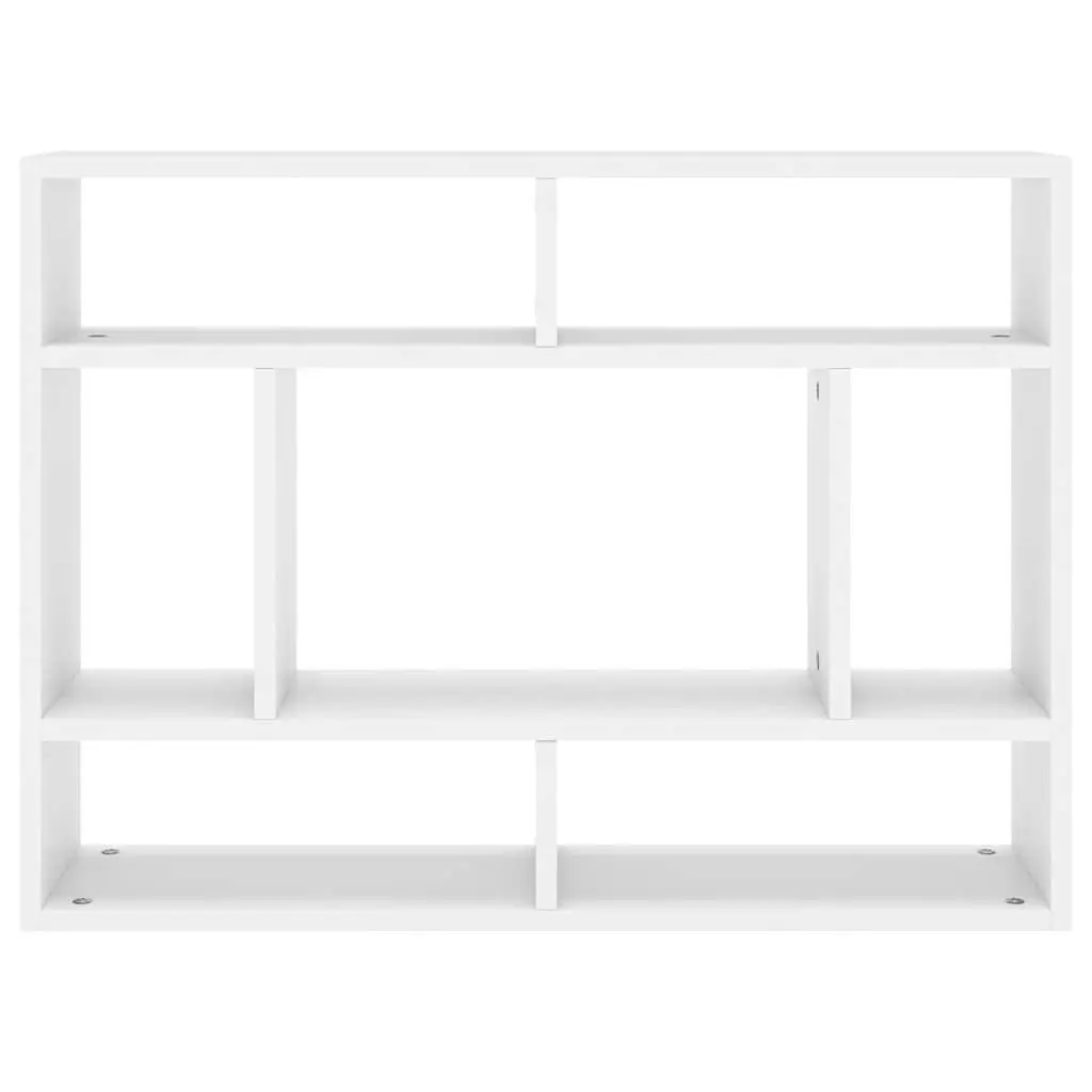 Wall Shelf Open Compartments Easy to Clean 75x16x55 cm White
