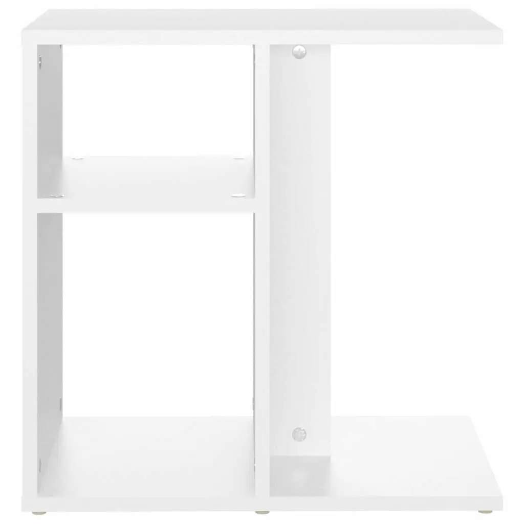 Side Table Storage Feature 50x30x50 cm White