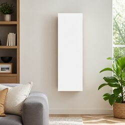 TV Cabinet - White Wall-Mounted Unit with Two Shelves