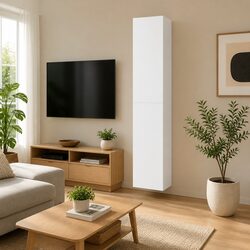 Wall-Mounted TV Cabinet Set with Two Shelves