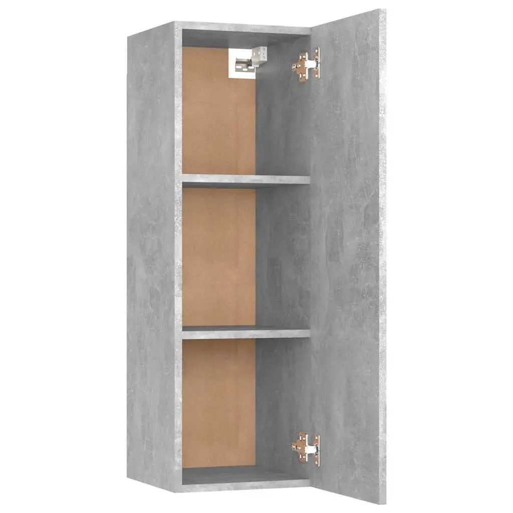 Wall-Mounted TV Cabinet Set 2 pcs Grey Storage Shelving Unit