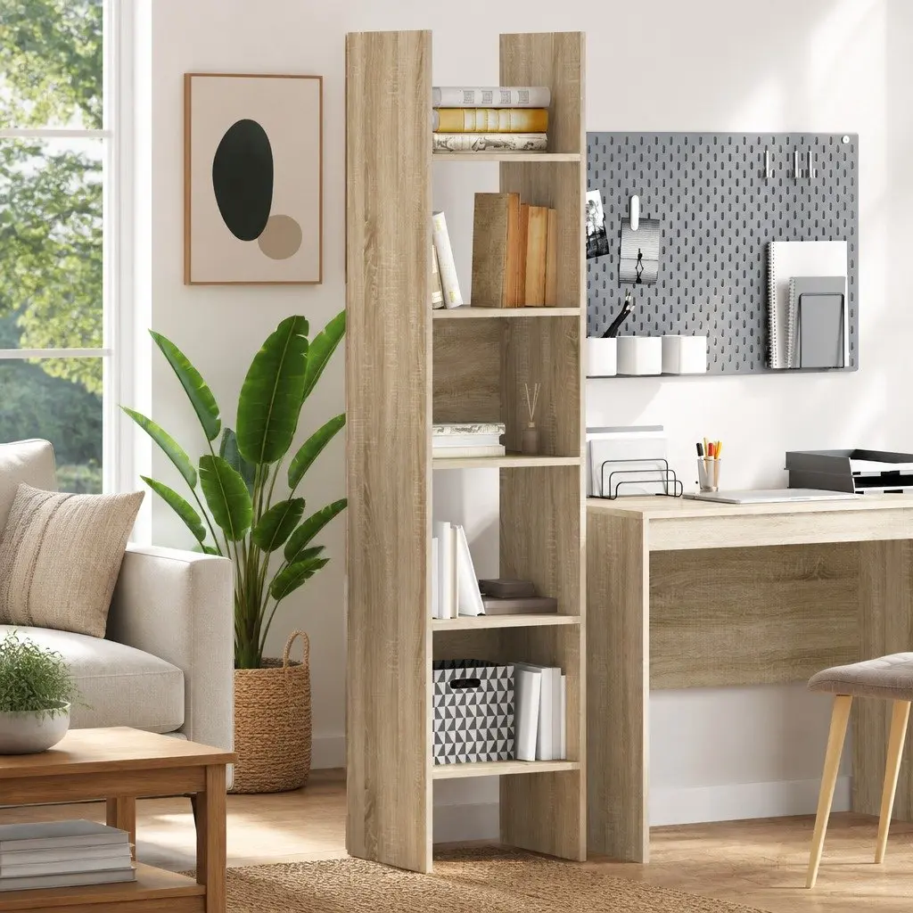 Book Cabinet Modern 40x35x180 cm Brown Sonoma Oak