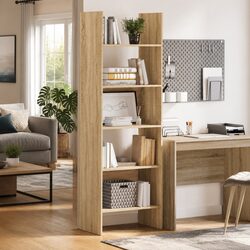 Engineered Wood Book Cabinet Sonoma Oak 60x35x180 cm