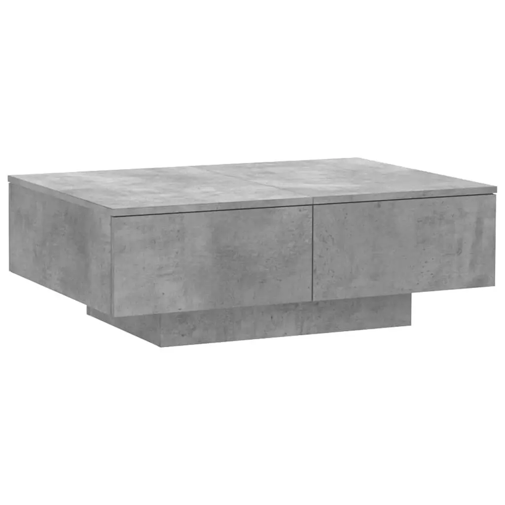 Coffee Table Stable Surface 90x60x31 cm Grey Engineered Wood
