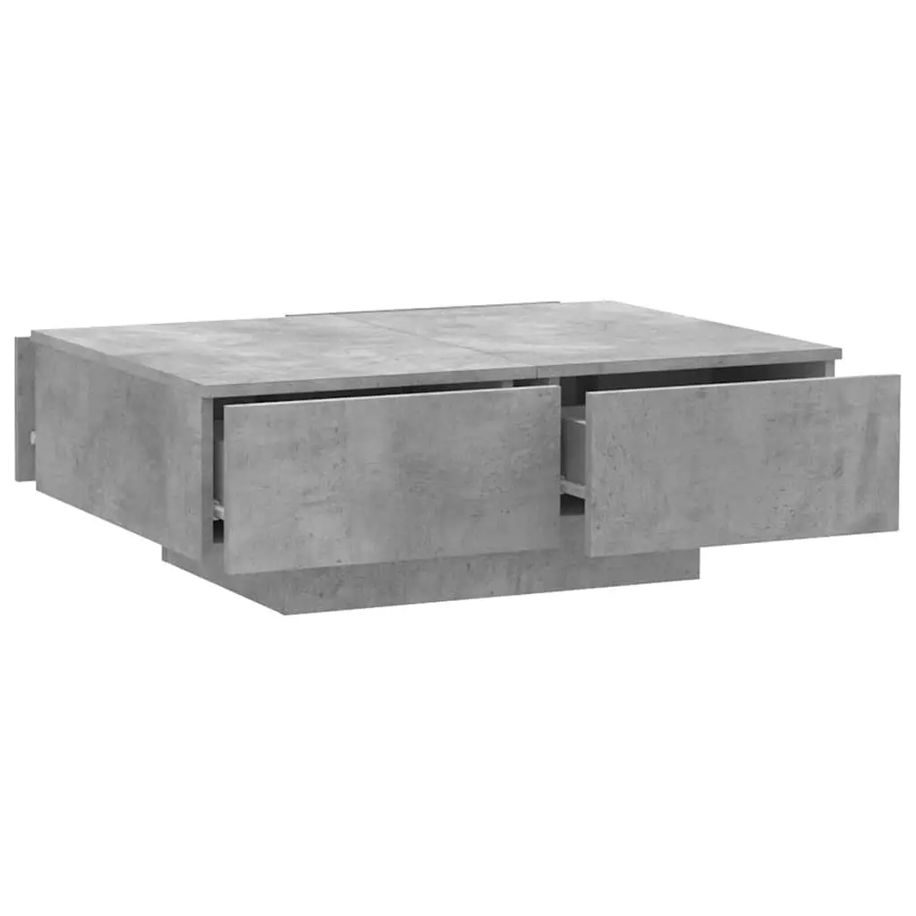 Coffee Table Stable Surface 90x60x31 cm Grey Engineered Wood