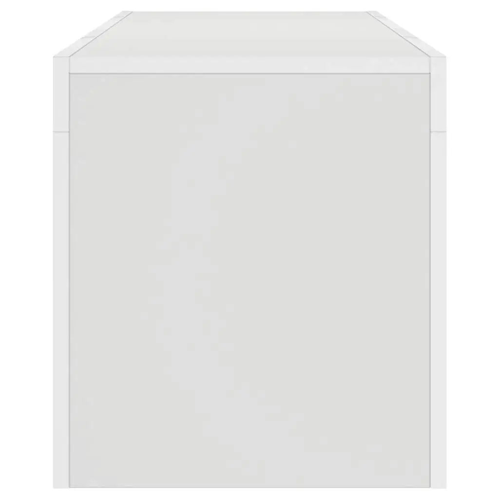 TV Cabinet Modern RGB LED Lights White 120cm Storage Unit