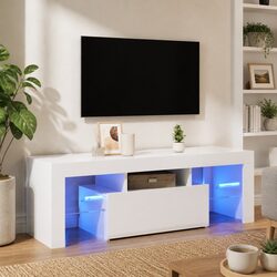 White High Gloss TV Cabinet with RGB LED Lighting