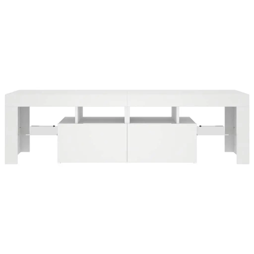 TV Cabinet with RGB LED Lights Storage Unit 140cm White